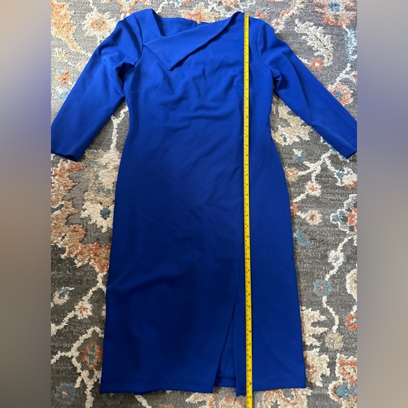 Calvin Klein Blue Regatta Foldover Sheath Dress Size 4 - Picture 9 of 11